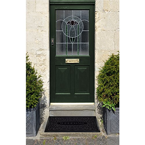 Ben&Jonah Collection Welcome Mat 18x30 Swirl - Black