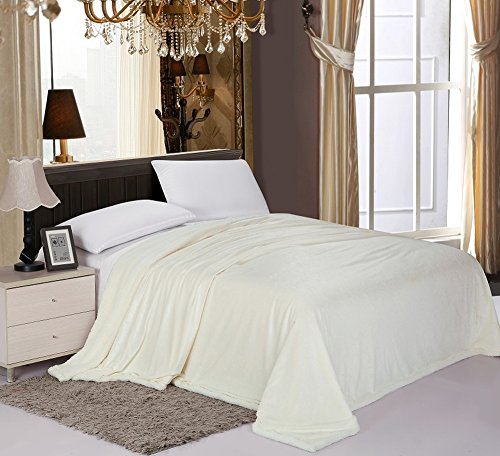 Cozy Home Luxurious Reversible Sherpa Lining Carved Velboa Comforter - Queen (Vanilla)
