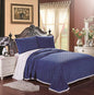 Luxurious Home Ultra Soft Reversible King Blanket with Sherpa Lining - Blue