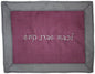 Ben and Jonah Challah Cover Linen- Plum Center with Grey Border