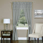 Ben&Jonah Collection Trellis - 5 Piece Window Curtain Set - 55x63 - Silver
