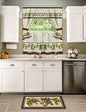 Ben&Jonah Collection Tuscany Cottage Window Curtain Set - 57x24 Tier Pair/57x36 Tailored Topper with attached valance and tiebacks. - Multi