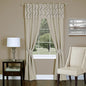 Ben&Jonah Collection Trellis - 5 Piece Window Curtain Set - 55x63 - Tan