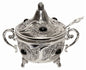 L'Shanah Tovah Happy&Healthy Decorative Dish Silver Plated With Black Stones - 5 inch 