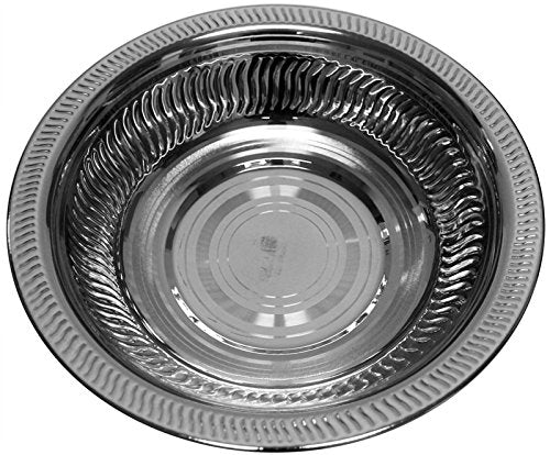 Ben and Jonah Wash Bowl Stainless Steel Ribbed Pattern-12 inch W X 3 inch H