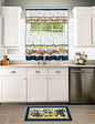 Ben&Jonah Collection Fruity Tiles Tier and Valance Window Curtain Set - 58x36 - Multi