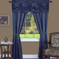 Ben&Jonah Collection Panache 5 Piece Window Curtain Set - 55x84 - Navy