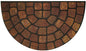 Park Avenue Collection Raised Rubber Mat Beige Stone Slice 18x30