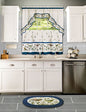 Ben&Jonah Collection Love Birds - Printed Tier and Swag Window Curtain Set - 57x24 - Blue