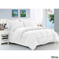 Ben&Jonah Designer Plush Queen 8 Piece Set: Embossed Dobby Stripe Microfiber Bed In A Bag -White