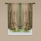 Ben&Jonah Collection Ombre Window Curtain Tie Up Shade 50x63 - Earth