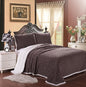 Cozy Living Ultra Soft Reversible Queen Blanket with Sherpa Lining - Chocolate