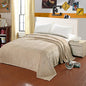 Ben&Jonah Designer Plush Queen (86 inch  x 86 inch ) Leaf Etched Jacquard Blanket - Beige