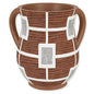Ultimate Judaica Contemporary Design Brown with Silver Sparkle Resin Wash Cup (Netilat Yadayim) - 6.25 inch  H