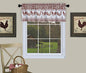 Ben&Jonah Collection Barnyard Window Curtain Valance - 58x14 - Burgundy