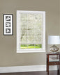 Plantation Collection Set of 4 Cordless Light Vane 2-Inch Sheer Mesh Fabric Blinds - White - 23 inch  x 64 inch  (Actual Measurement 22.5 inch  x 64 inch )