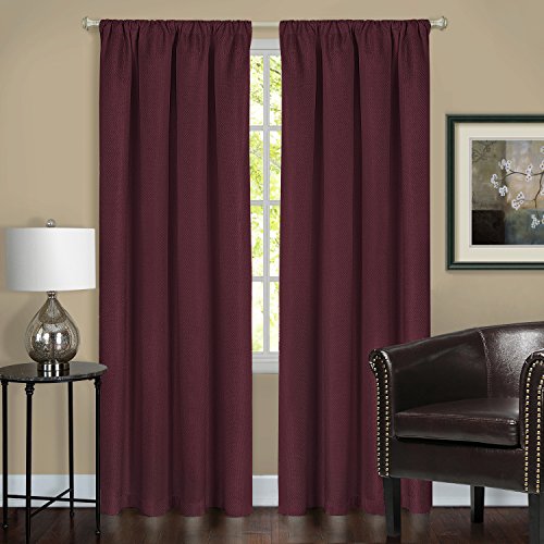 Ben&Jonah Collection Harmony Blackout Window Curtain Panel - 52x84 - Burgundy