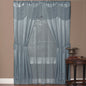 Ben&Jonah Collection Halley 6 Piece Window Curtain Set - 56x84 - Ice Blue