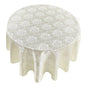Park Avenue Deluxe Collection Park Avenue Deluxe Collection  inch Rose Damask inch  70 inch  Round Fabric Tablecloth in Ivory