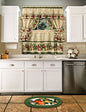 Ben&Jonah Collection Apple Orchard Cottage Window Curtain Set - 57x36 Tier Pair/57x36 Ruffled Topper with attached valance and tiebacks. - Antique