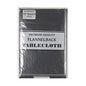 Park Avenue Deluxe Collection Park Avenue Deluxe Collection 70'' Round Vinyl Tablecloth with Polyester Flannel Backing in Black