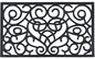 Ben&Jonah Collection Wrought Iron Rubber Mat 18x30 - Iron Heart