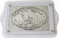 Ultimate Judaica Challah Tray White Wood & Silver Plated 18.25 inch  X 12.5 inch 