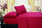Ben&Jonah Designer Plush Queen Flower Embossed Sheet Set -Burgundy