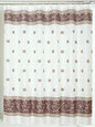 BenandJonah Collection Fabric Shower Curtain 70 x 72 inch  Elegant Squares Brown