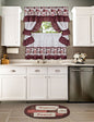 Ben&Jonah Collection Inspiration Cottage Window Curtain Set 57x24 Tier Pair/57x36 Ruffled Topper