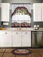 Ben&Jonah Collection Woodlands - Printed Tier & Swag Window Curtain Set 57x36 - Brown