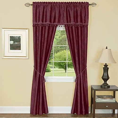 Park Avenue Collection Harrison 5 Piece Set 55x84 - Burgundy