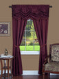 Ben&Jonah Collection Panache 5 Piece Window Curtain Set - 55x84 - Burgundy
