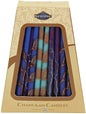 Lamp Lighters Ultimate Judaica Safed Chanukah Candles - 45 Pack - Blue/Purple - 6 inch 
