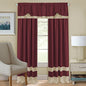 Ben&Jonah Collection Darcy Rod Pocket Window Curtain Panel - 52x63 - Marsala/Tan