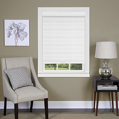 Ben&Jonah Collection Cordless Celestial Sheer Double Layered Shade 34x72 - White