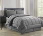 Ben&Jonah Queen Size 8Â Piece Vine Down Alternative Bed N BagÂ  (86 inch  x 86 inch ) - Grey