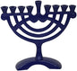 Lamp Lighters Ultimate Judaica Aluminium Menorah Blue -6 inch H