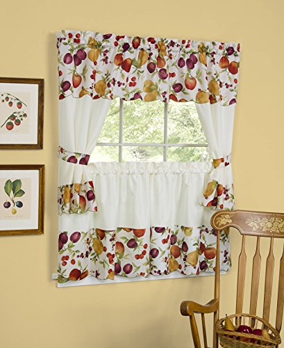 Fruit Explosion Kitchen Curtain Cottage Set (58 inch  x 24 inch )