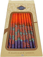 Lamp Lighters Ultimate Judaica Safed Chanukah Candles - 45 Pack - Orange/Purple - 6 inch 