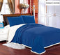 Cozy Home Ultra Soft Reversible Queen Blanket with Sherpa Lining - Navy