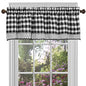 Ben&Jonah Collection Buffalo Check Window Curtain Valance - 58x14 - Black
