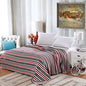 Ben&Jonah Designer Plush King LaurenÂ Micro Fleece Jacquard Blanket -Grey Stripe