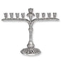 Ben&Jonah Iris Flower Silver Plated Menorah- 11 1/4' x 4 1/4" x 8 1/2"…