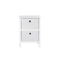 Traditional Elegance EZhome Foldable Furniture 2 Drawer Night Stand 22” x 16” x 19” - White