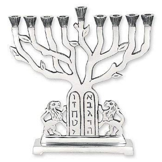 Ben&Jonah Lions of Judah Aluminum Metal Menorah…