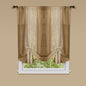 Traditional Elegance Ombre Window Curtain Tie Up Shade 50x63 - Sandstone