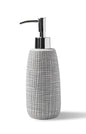 Royal Bath Raffia Embossed Porcelain Lotion Dispenser/ Soap Pump 2.83"D x 7.99"H