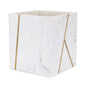 Royal Bath Roman Palace Collection Marble Wastebasket with Brass Inlay 7.5"L x 7.5"W x 8.5"H