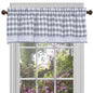 Traditional Elegance Buffalo Check Window Curtain Valance - 58x14 - Grey